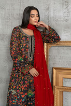 Black and Red Printed Shirt Dupatta