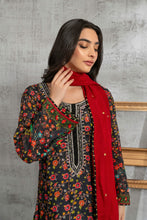 Black and Red Printed Shirt Dupatta