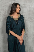 Teal Solid Kaftan