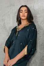 Teal Solid Kaftan