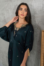 Teal Solid Kaftan