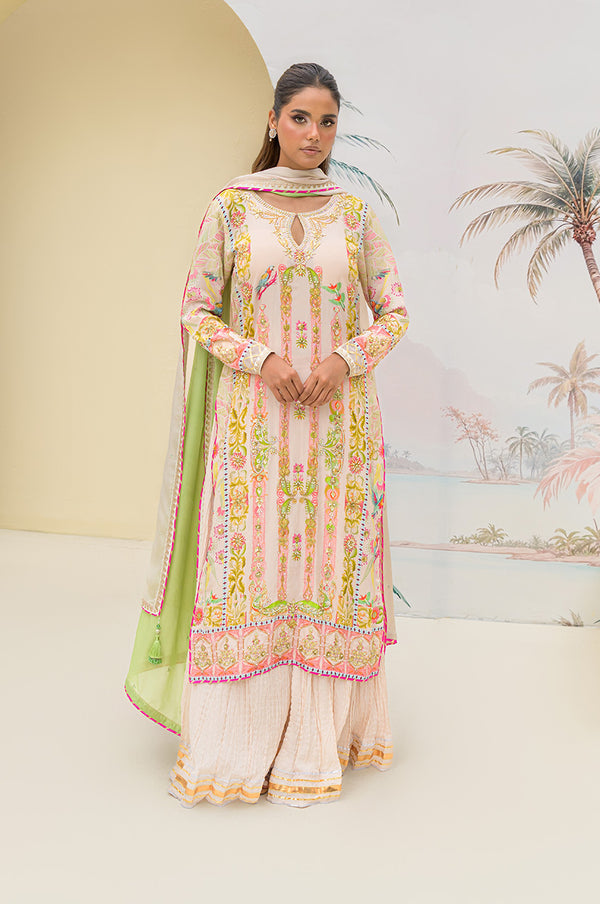 Printed Multi Ivory